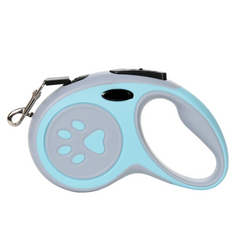 3M & 5M Retractable Nylon Dog Leash – Automatic Tangle‑Free Pet Lead with Cute Paw Print for Small & Medium Dogs