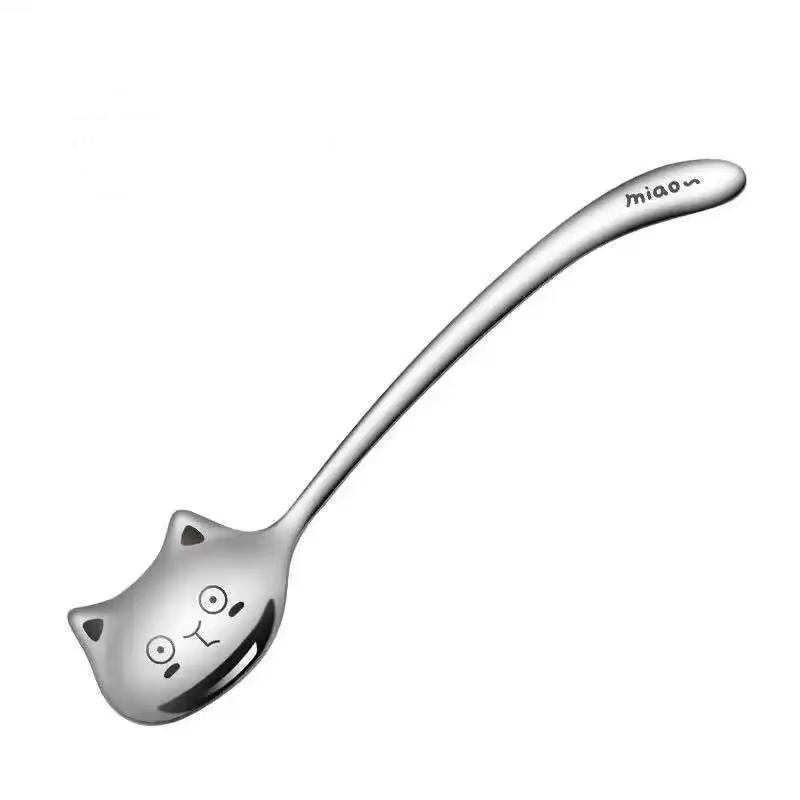 Funny Cat Spoon – Cute Cartoon Meow Teaspoon for Coffee, Dessert & Gifts