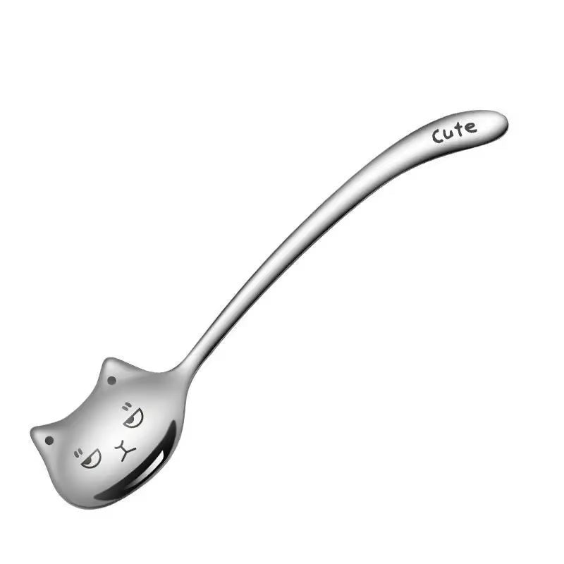 Funny Cat Spoon – Cute Cartoon Meow Teaspoon for Coffee, Dessert & Gifts