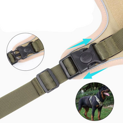 No‑Pull Reflective Dog Harness – Adjustable Soft Oxford Vest for Medium & Large Dogs, Secure Buckles & Padded Design – Red & Blue