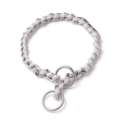 Walking Dog Leash with Continuous Bite Resistance P-Chain P-Shaped Rope Collar anti Bite Break Medium-Sized Large Dog Pet Chain