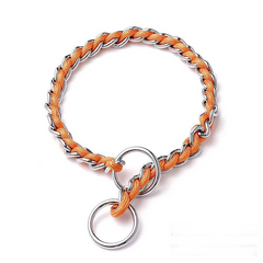 Walking Dog Leash with Continuous Bite Resistance P-Chain P-Shaped Rope Collar anti Bite Break Medium-Sized Large Dog Pet Chain