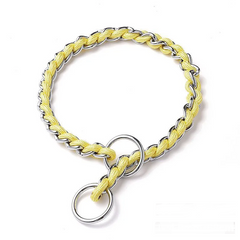 Walking Dog Leash with Continuous Bite Resistance P-Chain P-Shaped Rope Collar anti Bite Break Medium-Sized Large Dog Pet Chain
