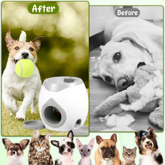 Automatic Dog Ball Launcher – Interactive Treat‑Dispensing Training Toy