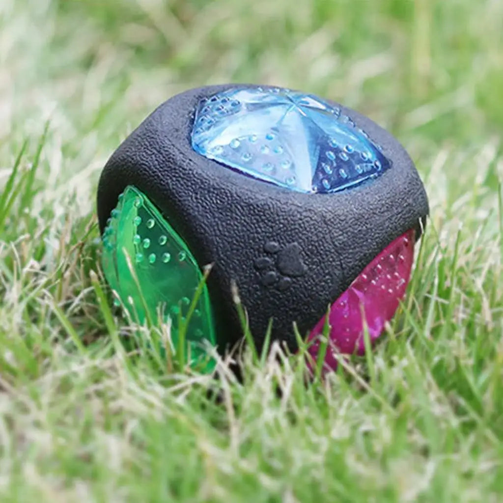 Interactive Light-Up Bouncy Dog Ball - High-Elasticity Bite-Resistant Glowing TPR Toy for Puppies, Medium, and Large Dogs