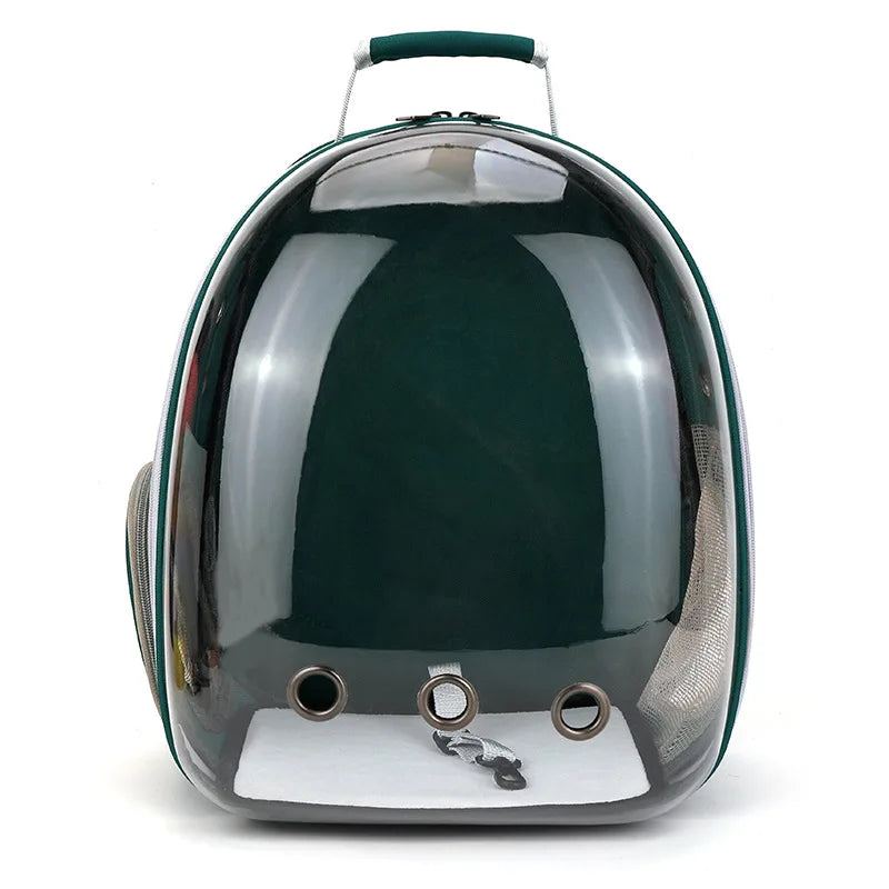 Transparent Pet Carrier Backpack - Breathable Space Capsule for Cats and Dogs, Portable Transport Solution