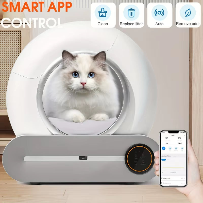 Automatic Smart Cat Litter Box Self Cleaning Fully Enclosed