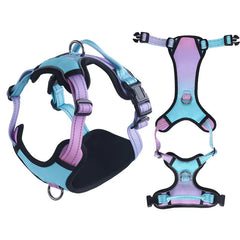 Adjustable Nylon Dog Harness Vest Reflective Soft Breathable No Pull Dog Harness Pet Harness Leash for Small Large Dogs