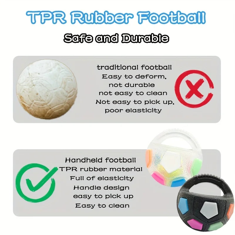 TPR Squeaking Soccer Ball with Grab Handle
