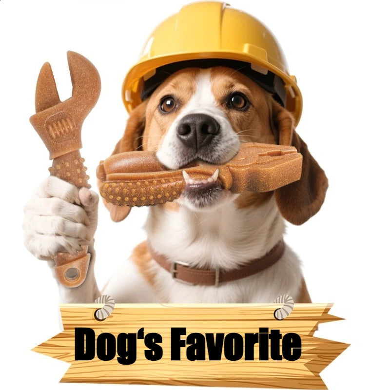 Self-Hi Anti-Boredom Wood Plastic Composite Dog Molar Stick - Heavy-Duty Bite-Resistant Teeth Cleaning Chew Toy for Medium and Large Breed Dogs