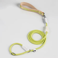 Durable Rope Dog Leash for Small & Medium Dogs – 1.8m Training & Walking Lead - Green & Yellow