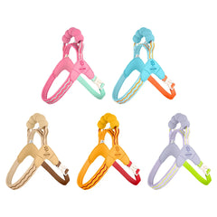 Breathable Soft Mesh Dog Harness - Lightweight Escape-Proof Cat Vest - Light Blue, Pink, Cream, Purple