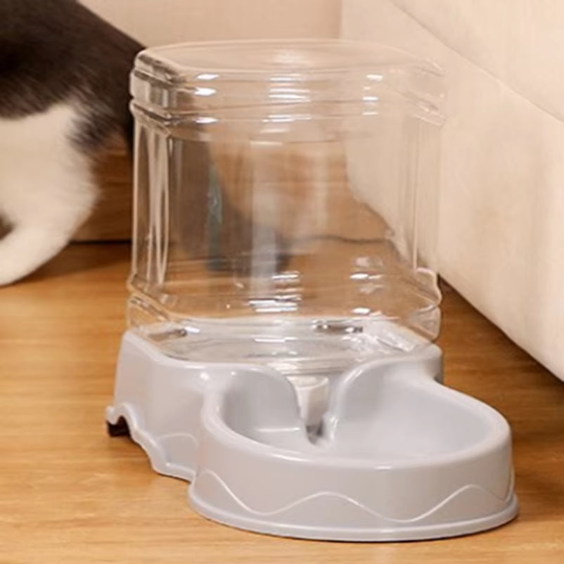 Large Capacity Automatic Pet Feeder and Waterer Set - Gravity Food and Water Dispenser Station for Cats and Small Dogs