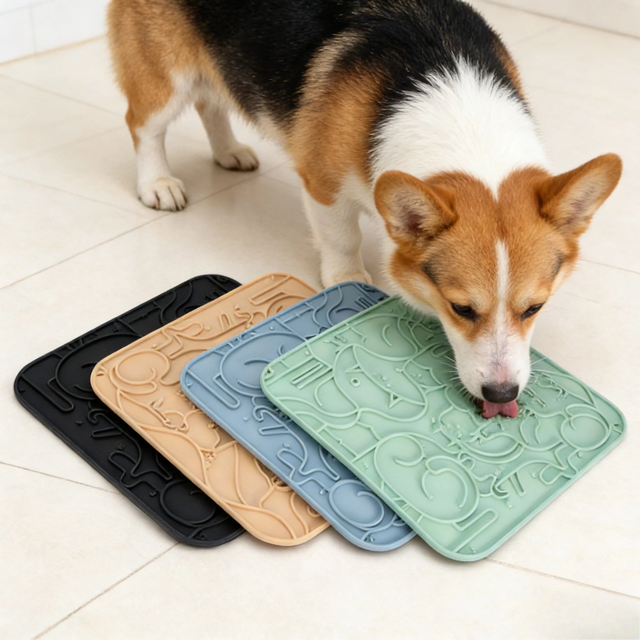 2026 anti Choking Silicone Pet Licking Mat with Suction Cup Slow Feeding Mat for Dogs Cats