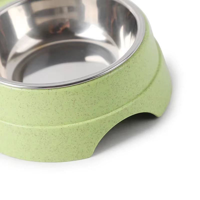 Double Pet Bowls for Dogs and Cats - Stainless Steel Food and Water Feeder Dish for Small Pets