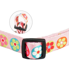 Polyester Printed Dog Leash and Collar Set - Adjustable Thermal Transfer Pet Collar with 120cm Matching Walking Lead for Small to Medium Dogs and Cats