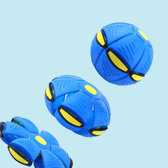 Interactive Dog Flying Disc Ball Toy with LED Lights, Collapsible Flying Saucer Ball for Outdoor Fetch, Dog Training & Exercise Toy