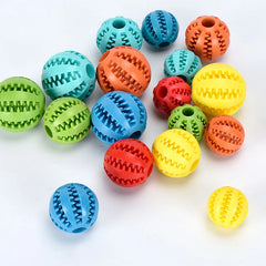 Interactive Dog & Cat Treat Ball - Natural Rubber Dental Chew & IQ Toy