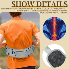 Hands-Free Waist Dog Leash with Zippered Walking Pouch - Reflective Shock-Absorbing Bungee Lead and Dual Padded Handles for Running, Walking, and Jogging