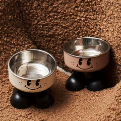 Elevated Stainless Steel Pet Bowl - Raised No-Spill Food & Water Feeder