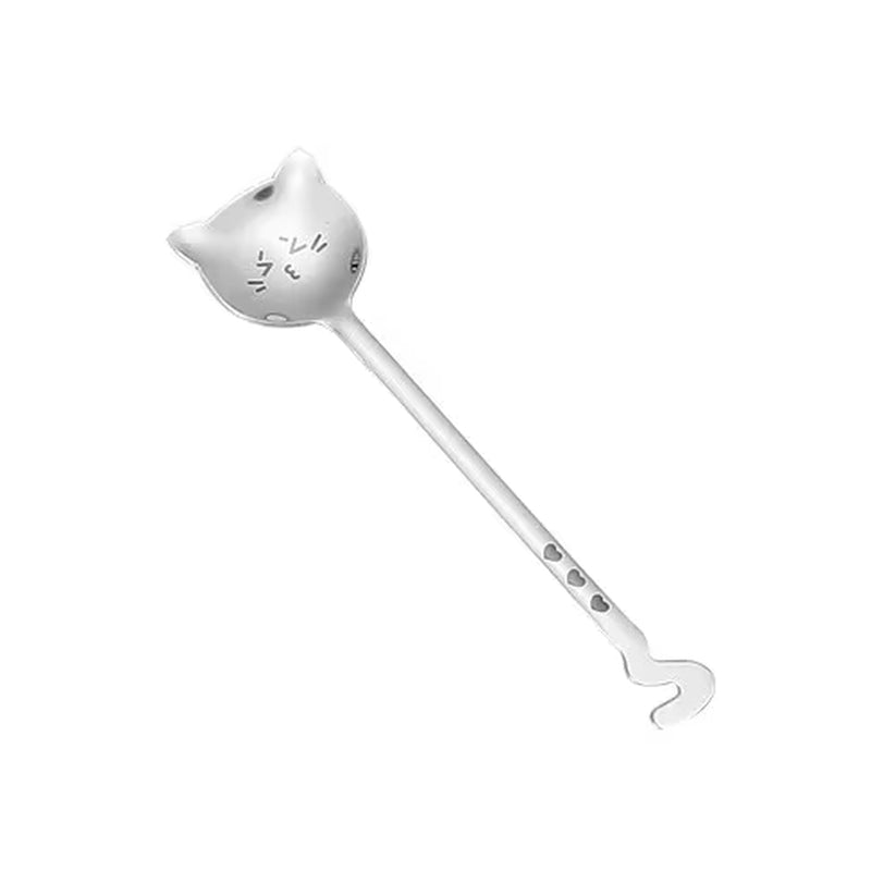 Funny Cat Spoon – Cute Cartoon Meow Teaspoon for Coffee, Dessert & Gifts