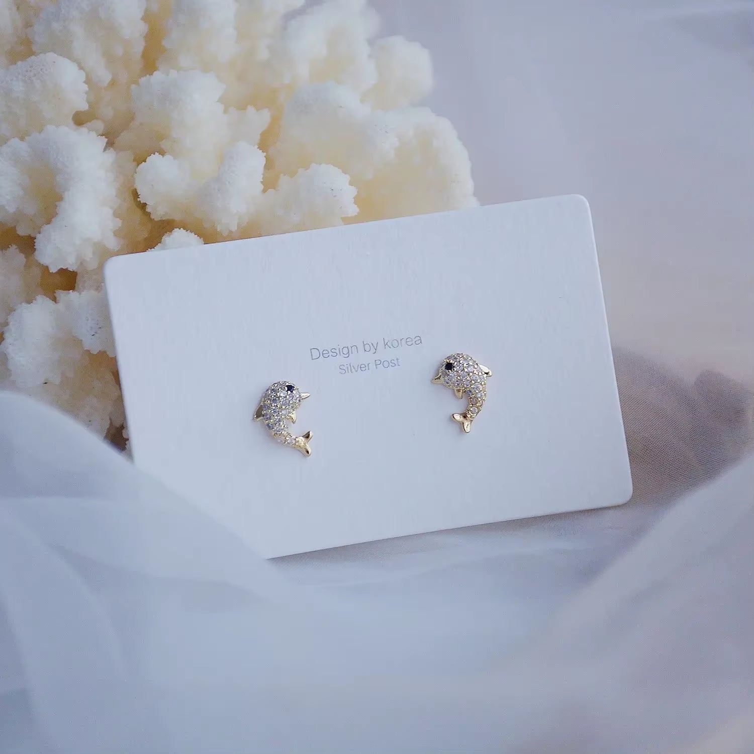 Sparkly Stud Cute Kitty Earrings