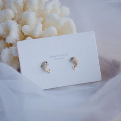 Sparkly Stud Cute Kitty Earrings