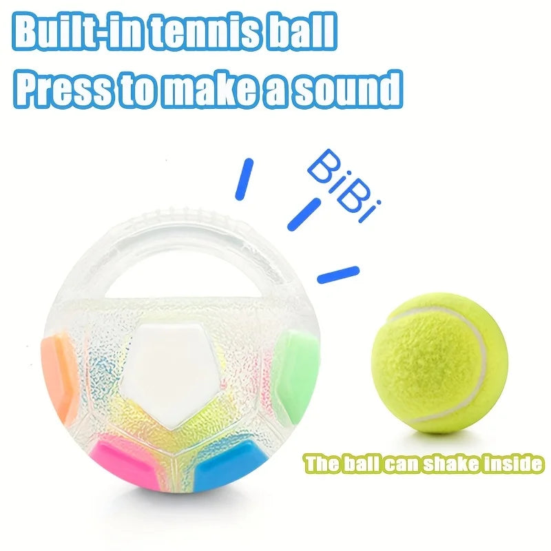 TPR Squeaking Soccer Ball with Grab Handle