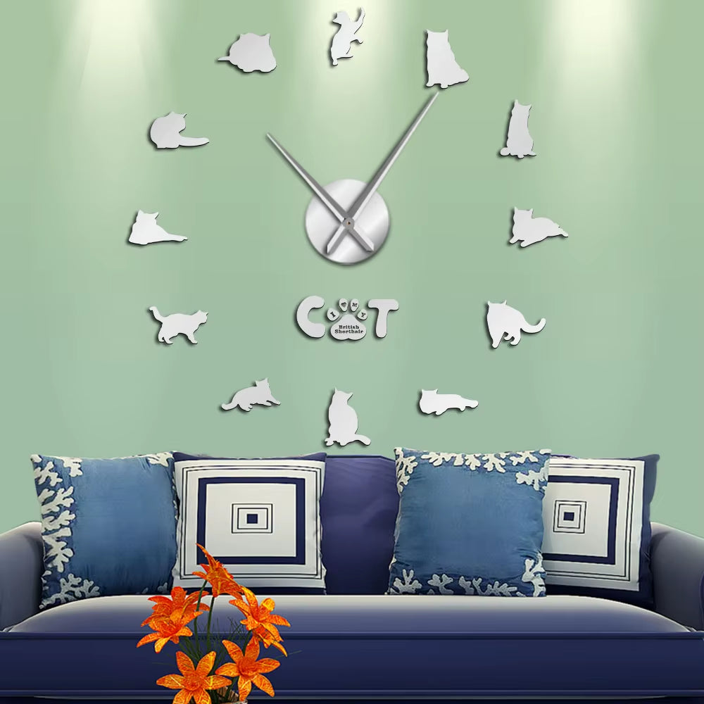 Cat Themed Wall Clock