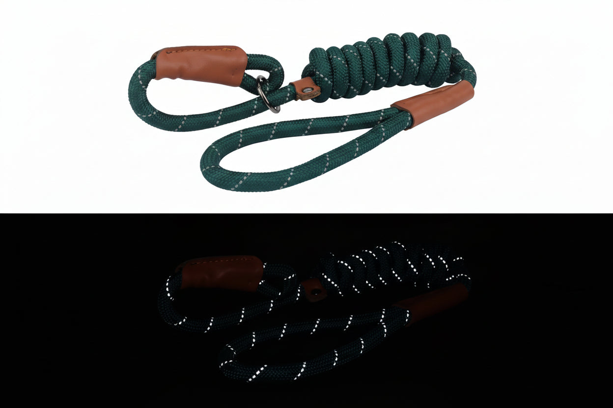 P Shape Pet Leashes Reflective Dog Leashes Pet round Rope Outdoor Training Walk Supplies for Small Medium Big Dog