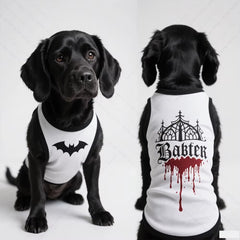 Pet Dog Clothing Gothic Style Dog Vest Sleeveless Cool and Breathable Essential Summer Pet Clothing Soccer Trend