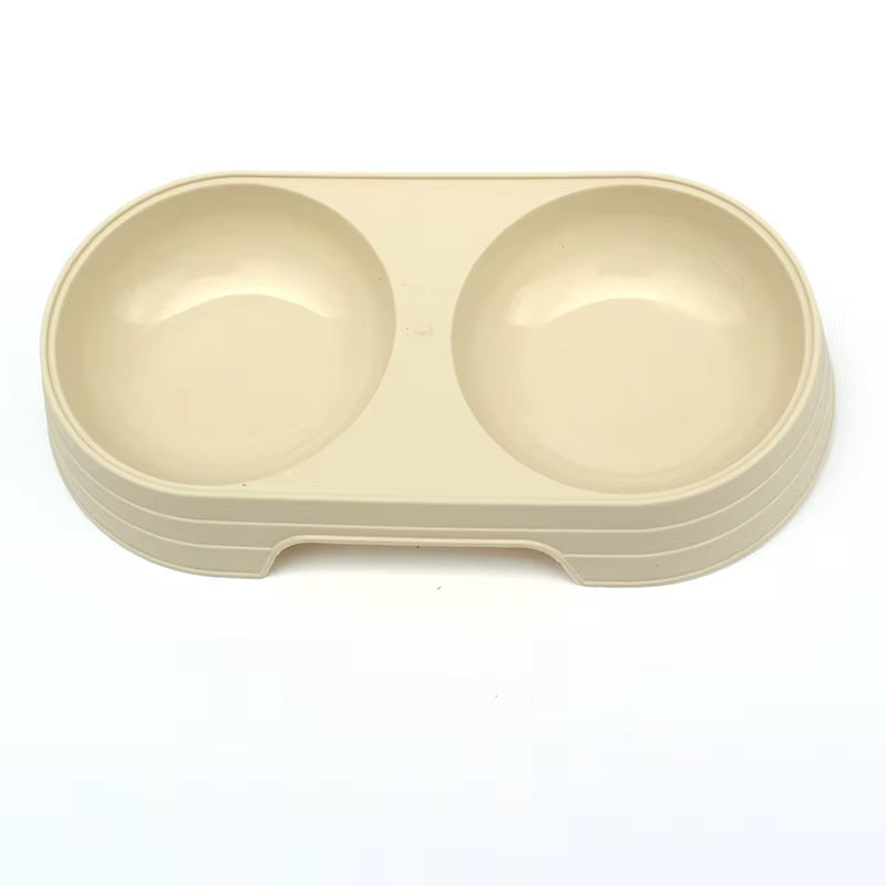Wheat Straw Pet Double Bowl Dog Bowl Cat Dog Drink Water and Eat Dual-Use Rice Bowl Pet Supplies Cats Feeder Pets Items