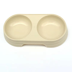 Wheat Straw Pet Double Bowl Dog Bowl Cat Dog Drink Water and Eat Dual-Use Rice Bowl Pet Supplies Cats Feeder Pets Items