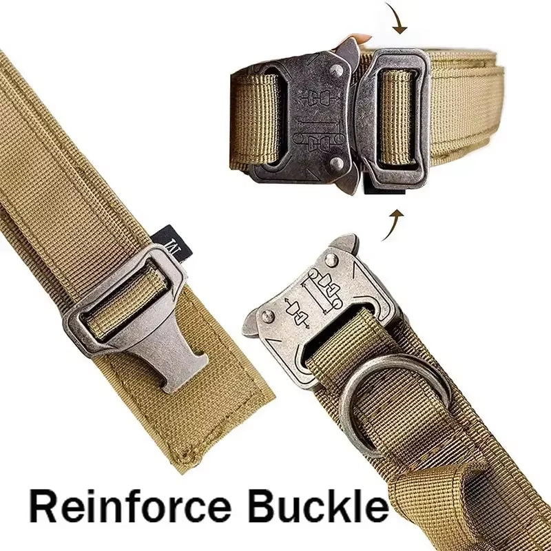 Outdoor Sports Style Tactical Dog Collar Usable Collar for Medium to Large Dogs with Traction Capability for Dog Training