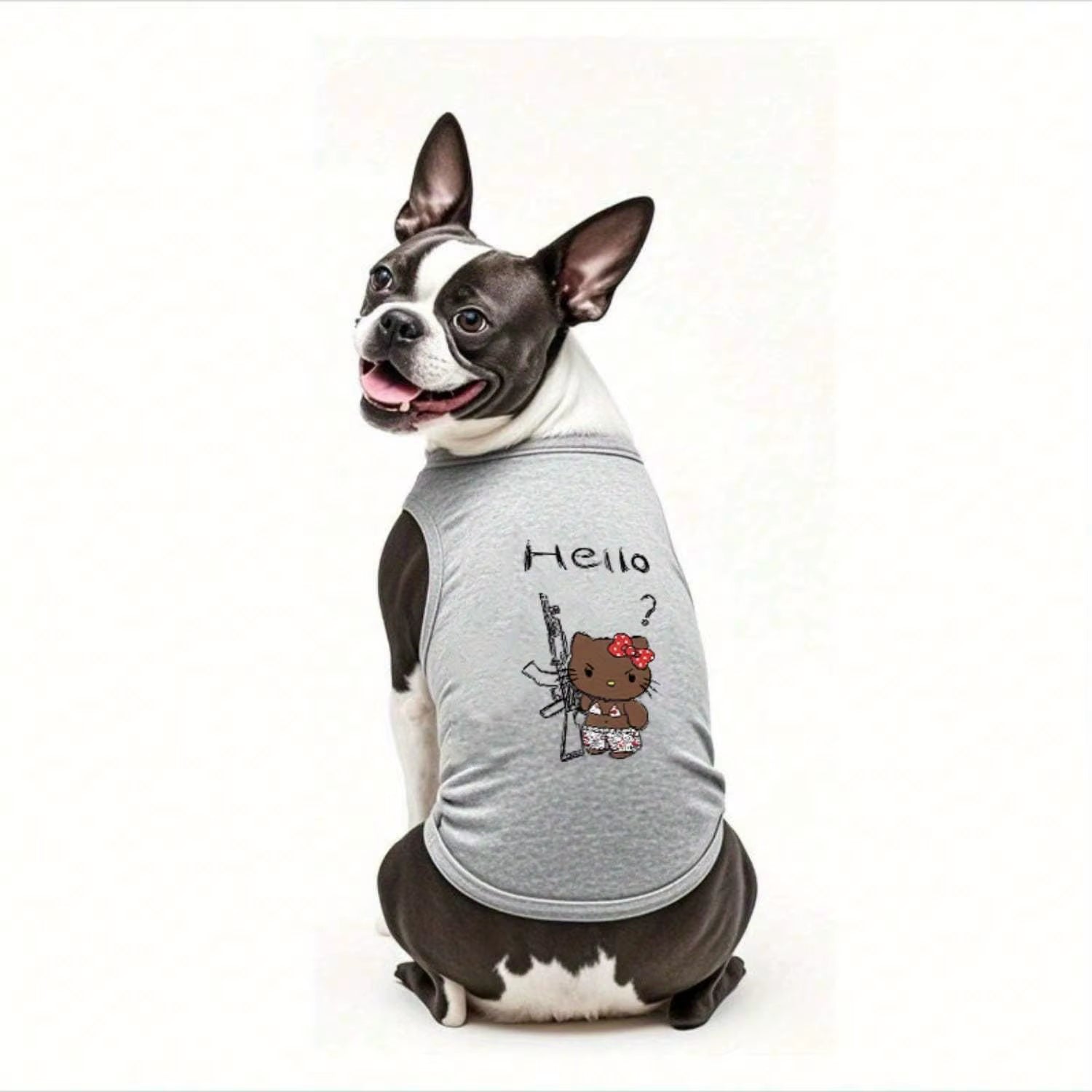 Sanrio Printed Pet Vest Made of Fiber Material for Indoor and Outdoor Leisure, Entertainment, Cat and Dog Clothing
