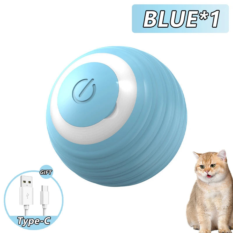 Interactive Automatic Rolling Cat Toy - Smart Electronic Ball for Indoor Play