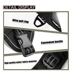 Tactical Large Dog Harness & Leash Set - Explosion-Proof Traction Control Strap - Heavy-Duty Nylon Pet Chest Harness for Training