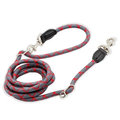 Reflective Double‑Head Dog Training Leash – Adjustable Hands‑Free Rope for Small, Medium & Large Dogs (S/M/L)