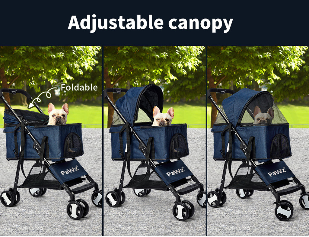 Pawz Pet Stroller Dog Cat Travel Carrier Bicycle Trailer Pram Foldable Pushchair