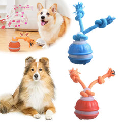 Interactive Dog Toy Ball with Rope Electronic Motion Activated Rolling Ball for Indoor Cat Dog Play Toys for Puppy Training Ball