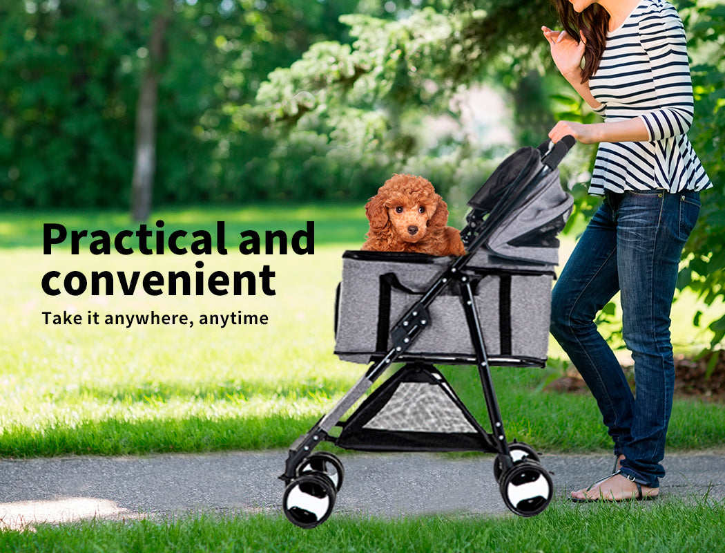 Pawz Pet Stroller Dog Cat Travel Carrier Bicycle Trailer Pram Foldable Pushchair