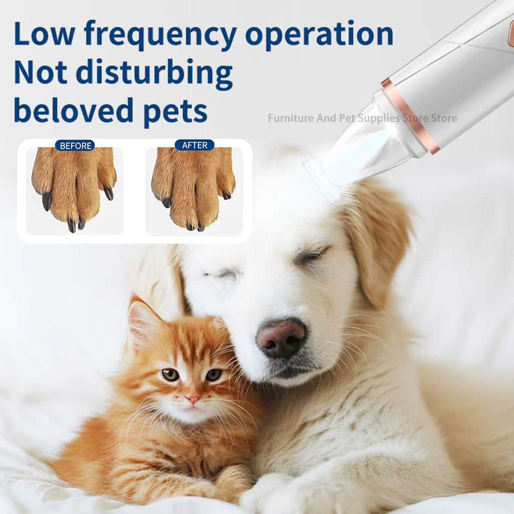 2-in-1 Pet Nail Trimmer and Grinder for Dogs and Cats