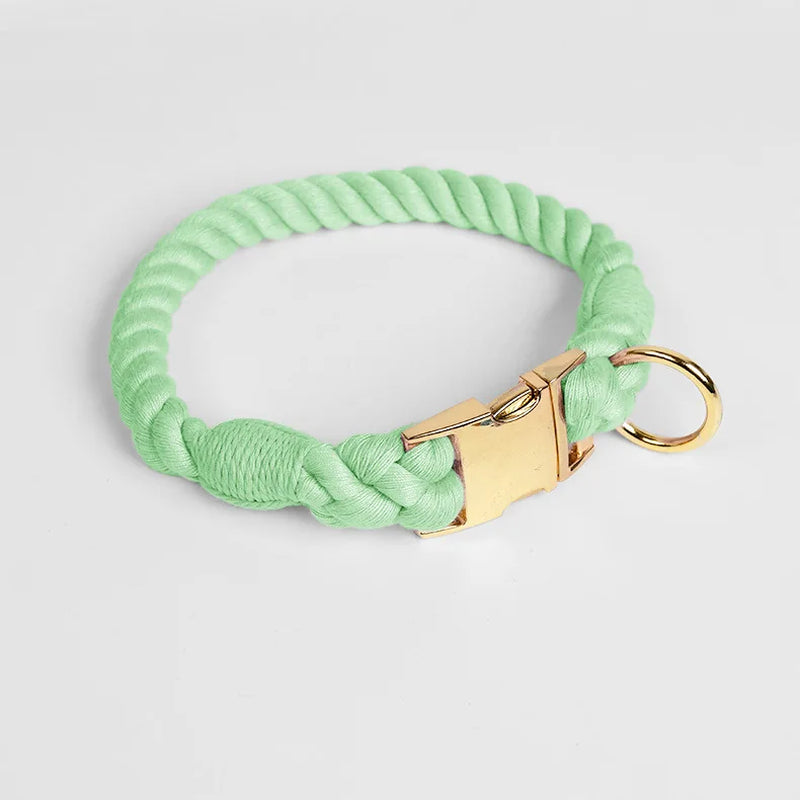 Rainbow Dog Collar Pet Puppy Walking Training Dog Collar with Metal Buckle for Large Medium Small Strap Belt Cotton Dogs Collar