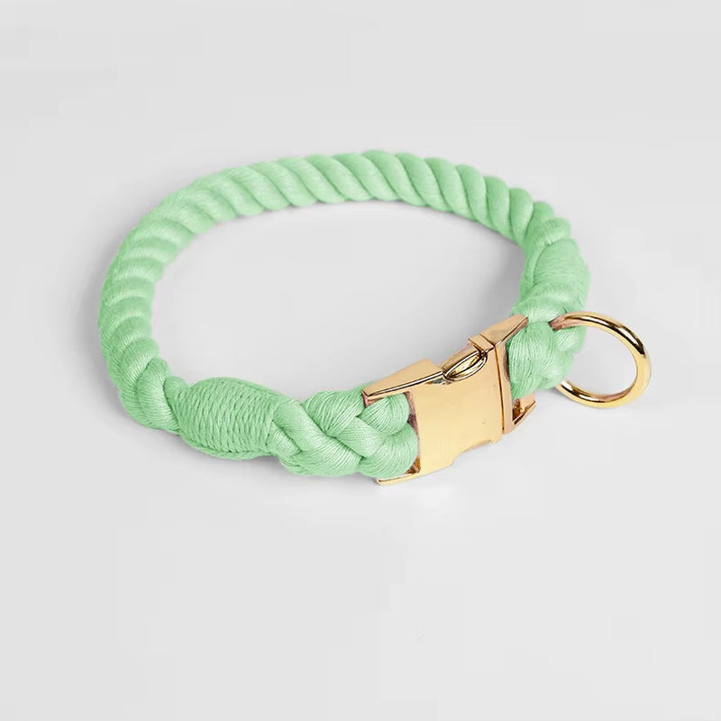 Rainbow Dog Collar Pet Puppy Walking Training Dog Collar with Metal Buckle for Large Medium Small Strap Belt Cotton Dogs Collar