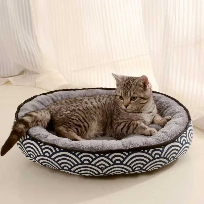 Dog Bed Small Medium Dogs Cushion Double Sides Use Soft Cotton Basket Warm House Washable Bed for Dog Accessories Pet Supplies