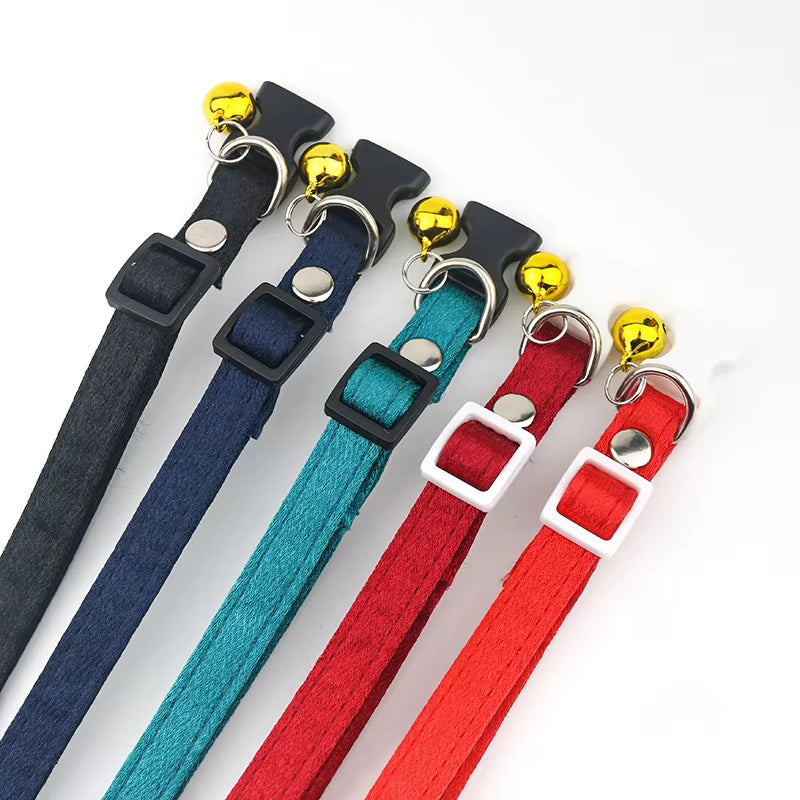 Cat Collar,Cotton Breakaway with Bell,Safety Buckle Wedding Cat Collar for Girl Boy Cats and Small Dogs,Adjustable Pet Supplies