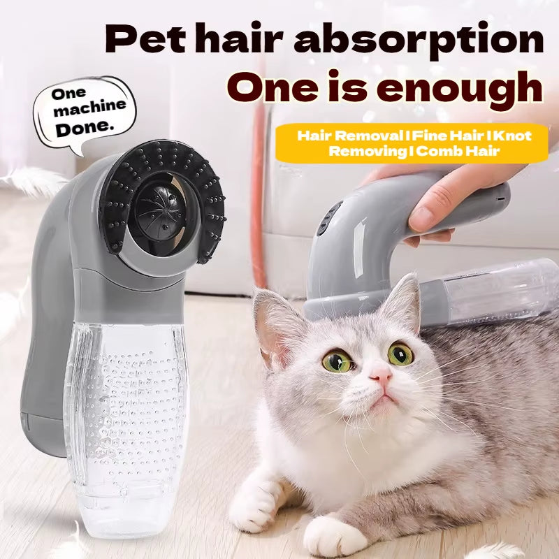 Portable Cat and Dog Hair Vacuum And Electric Massage - Dual Purpose, Cleaner And Massager