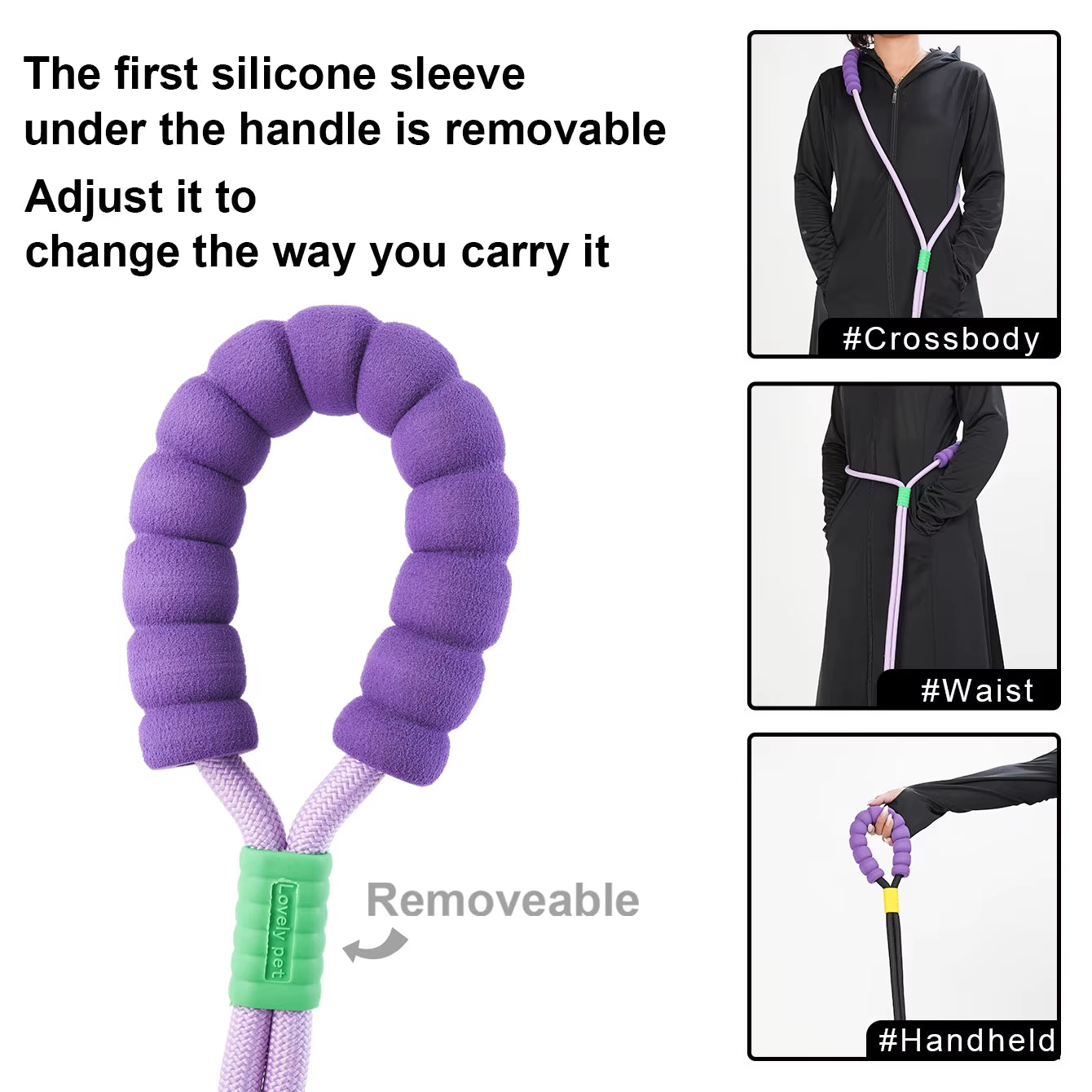 Double Marshmallow Pet Dog Crossbody Leash