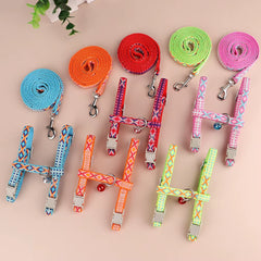 Adjustable Cat Dog Harness and Leash Set Nylon Vest Walking Lead for Kitten Puppy Cats Harness Leash Set Small Dogs Chihuahua