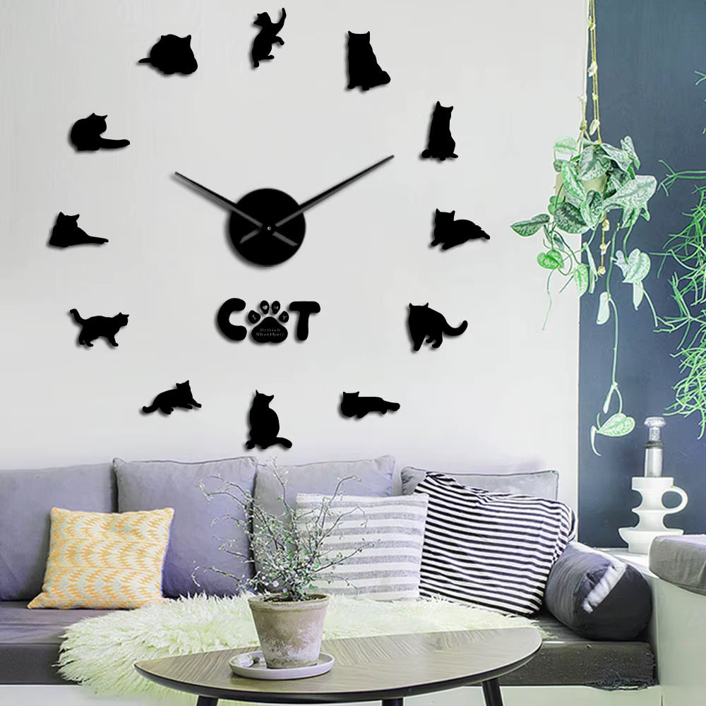 Cat Themed Wall Clock